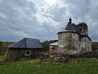 Kostel svatého Jana Nepomuckého u česko-polských hranic v Orlických horách...