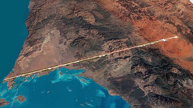 Sadsk msto budoucnosti The Line bude mt na dlku 170 kilometr a veker doprava bude vedena pod zem.
