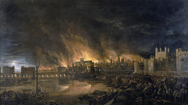 Velký zmar. Takto zachytil londýnský požár neznámý umělec v roce 1670.