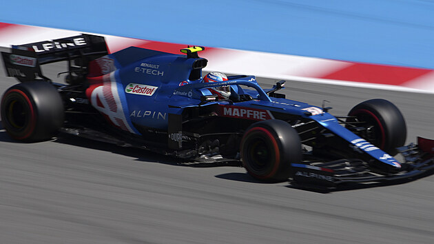 Esteban Ocon z tmu Alpine v kvalifikaci na Velkou cenu panlska F1.