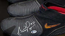 Boty Air Pippen V, které nosil Scottie Pippen.