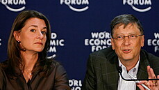 Melinda Gatesová a Bill Gates (Davos, 30. ledna 2009)