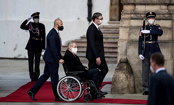 Prezident Milo Zeman udlil srbskému prezidentovi Aleksandaru Vuiovi na...