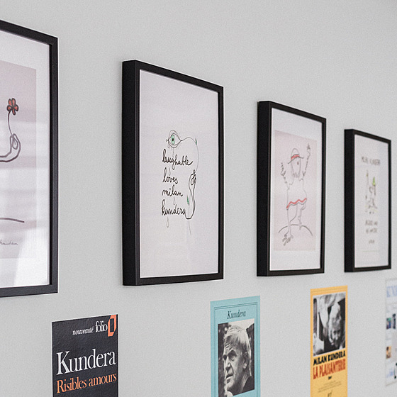Výstava Milana Kundery v Českém centru v Paříži (19. května 2021)