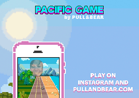 Videohra Pacific Game propagující obleení znaky Pull & Bear