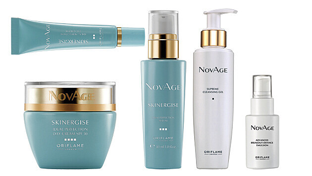 Čisticí gel, Oriflame NovAge; Zdokonalující oční krém, Oriflame NovAge Skinergise; Zdokonalující sérum, Oriflame NovAge Skinergise; Protizánětlivá emulze, Oriflame NovAge; Zdokonalující denní krém, Oriflame NovAge Skinergise Čisticí gel, Oriflame NovAge; Zdokonalující oční krém, Oriflame NovAge Skinergise; Zdokonalující sérum, Oriflame NovAge Skinergise; Protizánětlivá emulze, Oriflame NovAge; Zdokonalující denní krém, Oriflame NovAge Skinergise