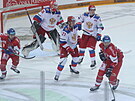 Momentka z utkání eských her mezi eskem a Ruskem
