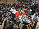 Poheb palestinského mue, který se sta obtí izraelsko-palestinských...