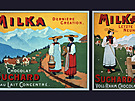 Inzeráty okolády Milka z roku 1901