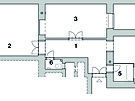 Byt v Brn: pdorys bytu - pvodní stav - 1 chodba 12,7 m2, 2 pokoj 27,2 m2, 3...