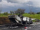 Pi dopravní nehod na dálnici D4 u Oboit na Píbramsku se zranili idi ve...