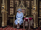 Královna Albta II. na slavnostním otevení parlamentu (Londýn, 11. kvtna...