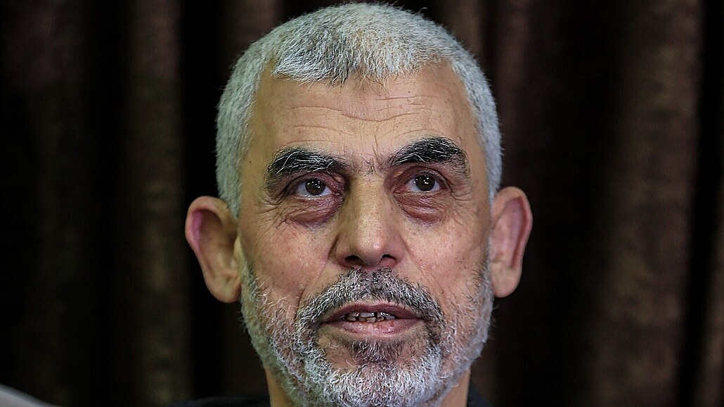 Vdce radikálního hnutí Hamás v Pásmu Gazy Jahjá Sinvár (10. bezna 2021)