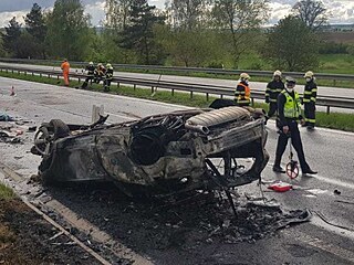 Při dopravní nehodě na dálnici D4 u Obořiště na Příbramsku se zranili řidič ve...