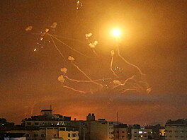 Rakety nad Izraelem vypálené z palestinského Pásma Gazy (12. kvtna 2021)