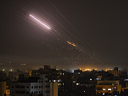 Rakety míící z Pásma Gazy na Izrael (14. kvtna 2021)