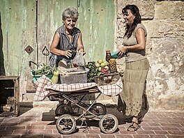 Fotograf Joseph P Smith's a jeho snímek pouličního prodeje jídla v anglickém...