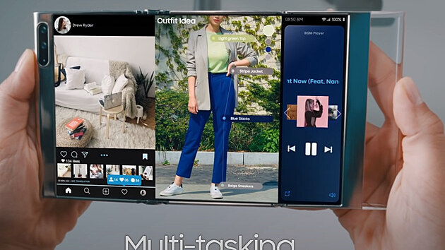 Prototyp smartphonu Samsung s dvojm pehnutm