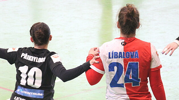 Olomouck hzenkka Martina Pikrylov a Lucie Jelnkov Lbalov ze Slavie