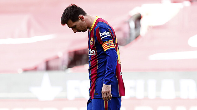 Barcelonský kapitán Lionel Messi během neúspěšného ligového utkání se Celtou Vigo.
