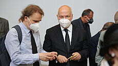 Pavel Fischer na poh�bu Ivana Havla. (10. kv�tna 2021)