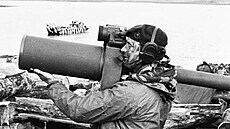 Blowpipe pi obran invazních jednotek na Falklandských ostrovech
