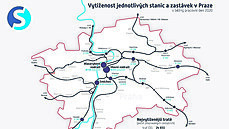 Mapka nejvytíenjích vlakových zastávek