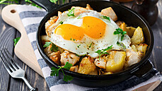 Peené brambory, pek a volské oko, alpská snídan, jak má být!