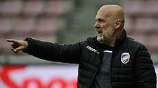 Plze�ský trenér Michal Bílek b�hem utkání na Spart�.