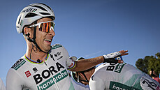 RADOST. Slovák Peter Sagan se raduje z vítězství v desáté etapě Gira.