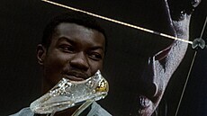 Hugues Fabrice Zango na tiskové konferenci ped startem Zlaté tretry.