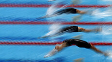 Start rozplavby znakařek na 50 metrů na mistrovství Evropy v plavání v...