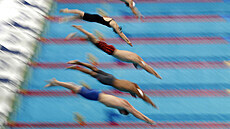 Momentka z mistrovství Evropy v plavání v Budape�ti.