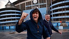 Fanouci Manchesteru City zaali u Etihad Stadium slavit zisk anglického titulu.