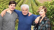 Michele Placido, jeho syn Michelangelo a dcera Violante (Ordona, 18. �íjna 2019)