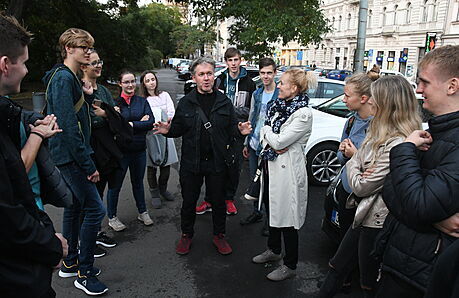 Setkání student s Hynkem Medickým, odborníkem na problematiku svtelného...