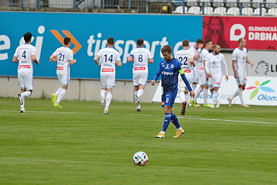 Fotbalisté Mladé Boleslavi slaví gól v utkání 33. kola Fortuna ligy proti...