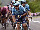 Aleksandr Vlasov se oberstvuje pi 14. etap Gira d'Italia.