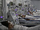 Pacienti s koronavirem v nemocnici v argentinské Lomas de Zamora. (1. kvtna...