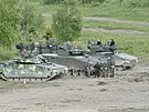 Obrněnce CV90, Lynx a Ascod během zkoušek na Libavé