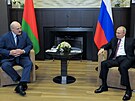 Ruský prezident Vladimir Putin na setkání s bloruským prezidentem Alexandrem...