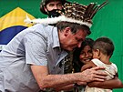Brazilský prezident Jair Bolsonaro navtívil indiány ve stát Amazonas. (27....