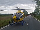 U nehody u Jindichova Hradce pistál i vrtulník záchraná.