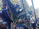 Pád lanovky v italském horském stedisku Stresa Mottarone si vyádal trnáct...