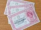 Padlky nejhodnotnj tuzemsk bankovky z roku 1919 se prodvaly v rozmez od...