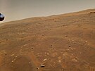 Pohled na Mars, jak jej zachytil pi svém estém letu vrtulníek Ingenuity 22....