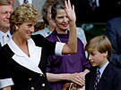 Princezna Diana a princ William na Wimbledonu (2. ervence 1994)