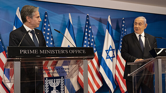f americk diplomacie Antony Blinken se setkal s izraelskm premirem Benjaminem Netanjahuem. (25. kvtna 2021)