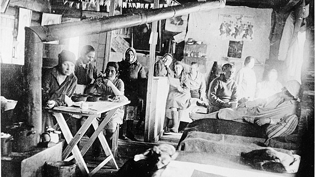 Pracovní tábor v Sovětském svazu na snímku z roku 1932