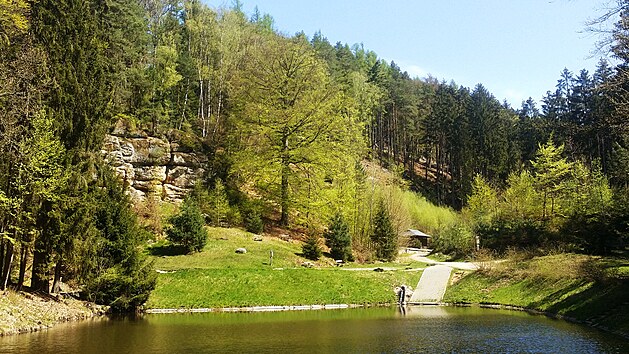 Koupaliště U Pelíška je malou údolní nádrží, vybudovanou na soutoku dvou prachovských potoků a několika stružek, které se zde stékají.